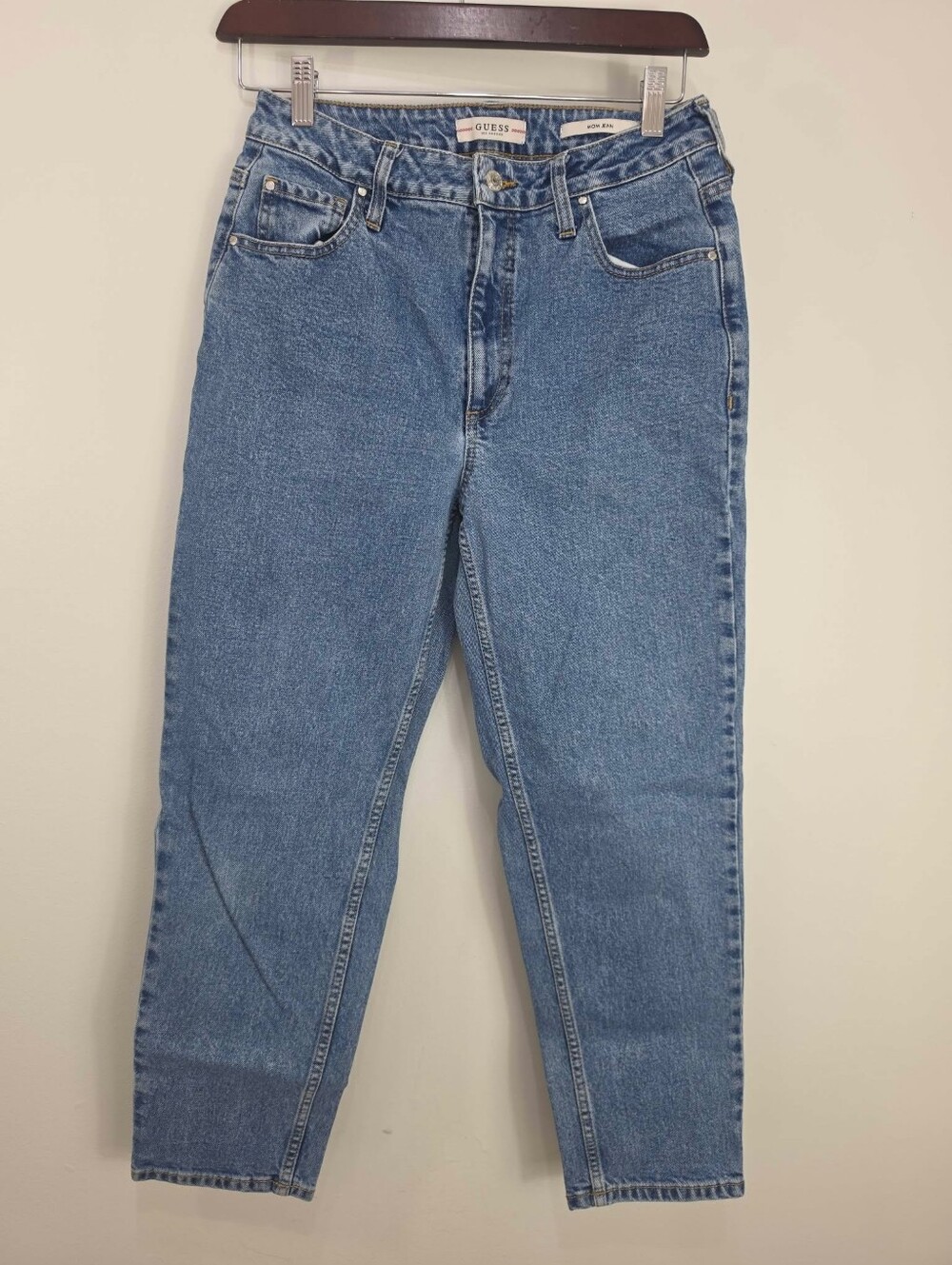 Guess Classic High-Rise Blue Denim Mom Jeans